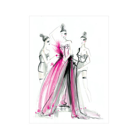 Couture Dress Fitting Greeting Card